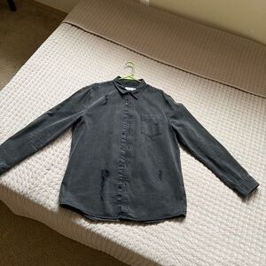 Topman Black Casual Button Down Shirt